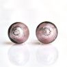 Parma murano earrings round button nail genuine murano glass of venice