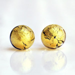 Gold murano glas ohrstecker aus venedig