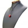 Red heart murano pendant necklace genuine murano glass uni