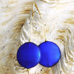 Blau satinmurano glas schmuck ohrringe aus echtem muranoglas