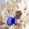 Blue murano glass earrings genuine venice murano glass