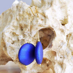 Pendientes murano azul verdadera joya de murano venecia