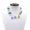 Necklace murano multicolor long in genuine murano glass from venice