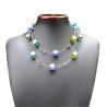 Glass necklace murano multicolor jewel of venice
