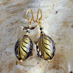 Boucles d'oreilles murano or