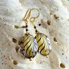 Gold murano earrings jewel in true murano glass of venice