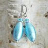 blue murano glass earrings
