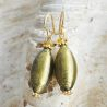  dark gold murano glass earrings