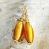 Amber murano glass earrings oliver
