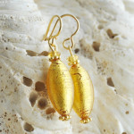  ohrringe aus muranoglas gold