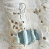 Grey murano glass earrings