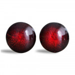 Red murano glass cufflinks in real murano glass venice