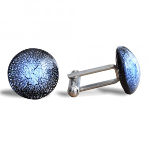 Blue murano glass cufflinks in real murano glass venice