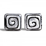 Boutons manchette verre murano argent