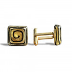 Gold murano glass cufflinks in real murano glass venice