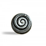 Silver spiral murano glass ring glass murano