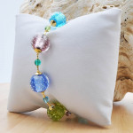 Armband originele murano glas blauw fizzy 