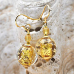 Ohrringe gold schmuck aus echtem muranoglas aus venedig