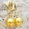Øredobber gull øredobber smykker i ekte murano-glass fra venezia