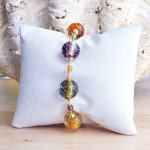 Amber murano glass bracelet