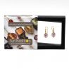 Fizzy parma earrings genuine venice murano glass