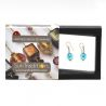 Fizzy azure blue earrings genuine venice murano glass