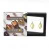 Chlorophylle boucles d'oreilles bijoux en veritable verre de murano