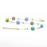Necklace multicolor jewelry genuine murano glass of venice