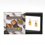 America - gold earrings genuine murano glass of venice