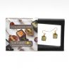 Khaki og gull øredobber smykker ekte murano-glass i venezia