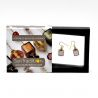 Paars en goud - oorbellen-sieraden originele murano glas van venetië