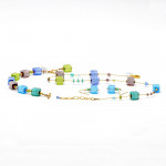  conjunto de cristal murano quadrado multicolorido