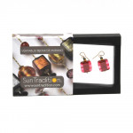 Boucles d'oreilles rouge bijou en veritable verre de murano