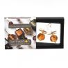 Albatross - amber earrings genuine murano glass venice