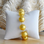  kugel gold armband - echtem muranoglas 