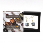 Boucles d'oreilles verre bleu