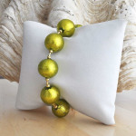 Bracciale murano verde lime