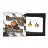 Guld örhängen smycken, glas från murano i venedig