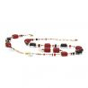 Schissa red and black jewelry set genuine murano glass