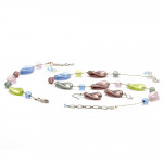 Chlorofyl sieraden set zilveren originele murano glas venetië