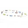 Long silver murano glass necklace 