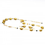 Charly gold real murano glass jewelry set venice