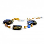 Blau murano glas armband aus venedig