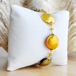 Gold murano glass bracelet