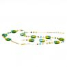 Jewellry set quadrifoglio green jewel in true murano glass of venice