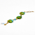 Bracelet en verre de murano vert