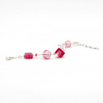 Bracciale in vetro di murano rosa