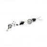 Black and silver murano glass bracelet genuine murano glass venice