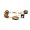Gouden armband van murano-glas van venetië