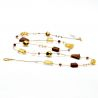 Long amber murano glass necklace 